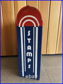 Antique Vintage USPS Postal Service Stamp Vending Machine Wall Mounted Coin Op