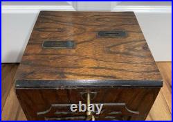 Antique Wooden Wood Star Cigarette Coin Operated Counter Vending Machine Store