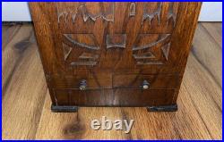 Antique Wooden Wood Star Cigarette Coin Operated Counter Vending Machine Store
