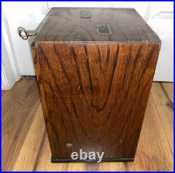 Antique Wooden Wood Star Cigarette Coin Operated Counter Vending Machine Store
