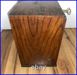 Antique Wooden Wood Star Cigarette Coin Operated Counter Vending Machine Store
