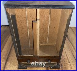 Antique Wooden Wood Star Cigarette Coin Operated Counter Vending Machine Store
