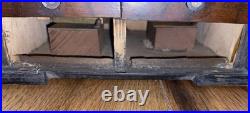 Antique Wooden Wood Star Cigarette Coin Operated Counter Vending Machine Store