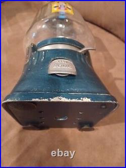 Blue KING NICKEL COIN VENDING California ALMOND NUT CANDY GUMBALL machine KEY