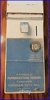 COIN OPERATED 10 cent ASPIRIN VENDING MACHINE VINTAGE