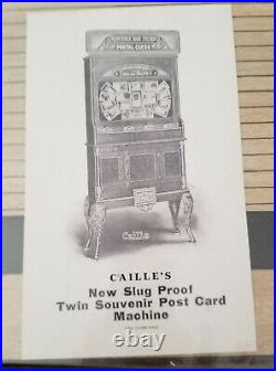 Caille Bros Penny Arcade Postcard Vending Machine Coin Operated Beautiful RARE