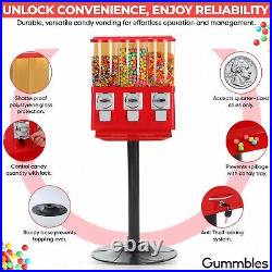 Candy Vending Machine with Stand for Business and Home Triple Coin Operated