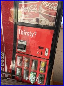 Coca-Cola Can Vending Machine 6 Selections Dollar Bill Acceptor Coin Changer