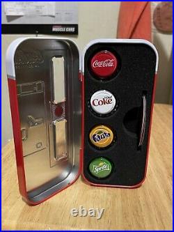 Coca cola vending machine With 4 silver 6 gram coins coke, sprite, fanta, diet c