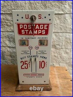 Coin Op Antique Vintage US Postage Stamp Vending Machine