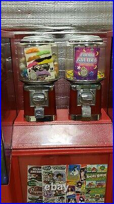 Coin Op Vending 5 Bulk Candy/Toy Machines Plus Tattoo/Sticker Machine on Rack