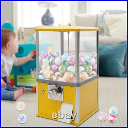 Coin Operated Capsule Toy Vending Machine Yellow Metal ABS 200 Capacity