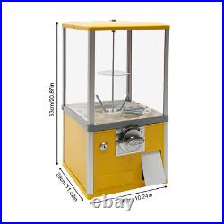 Coin Operated Capsule Toy Vending Machine Yellow Metal ABS 200 Capacity