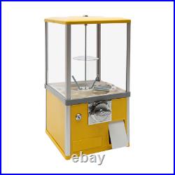 Coin Operated Capsule Toy Vending Machine Yellow Metal ABS 200 Capacity