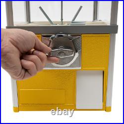 Coin Operated Capsule Toy Vending Machine Yellow Metal ABS 200 Capacity