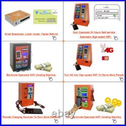 Coin-Operated Wi-Fi Vending Machine Steel Plate Proof, Dual-Band Wireless