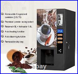 Commercial 3 Flavor Instant Fully Automatic Self Coin Coffee Vending Machine
