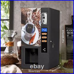 Commercial 3 Flavor Instant Fully Automatic Self Coin Coffee Vending Machine USA