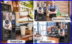 Commercial 3 Flavor Instant Fully Automatic Self Coin Coffee Vending Machine USA