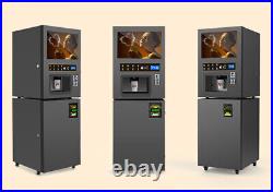 Commercial Automatic Coin 4 Hot & 4 Cold Instant Tea Coffee Vending Machine NEW