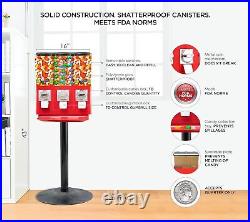 Commercial Candy Vending Machine Triple Dispenser Coin Operated Adjust Canisters