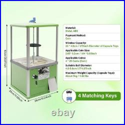 Commercial Capsule Vending Machine Gumball Dispenser 25 Cent Coin Operated Green