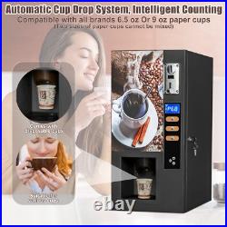 Commercial Coffee Vending Machine, Intelligent Coin Payment, Auto Cup Drop