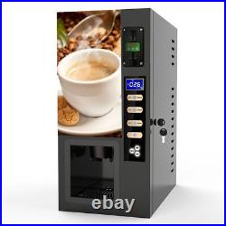 Commercial Fully Automatic Self Coin 3 Flavor Instant Coffee Vending Machine US