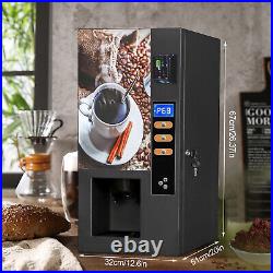 Commercial Fully Automatic Self Coin Hot Coffee Vending Machine Drink Dispenser