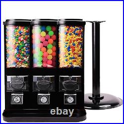 Commercial Triple Gumball Candy Vending Machine With Removable Canisters Dispenser
