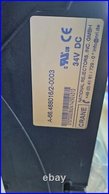 Crane National A-66 4 tube MDB 34v Coin Changer for vending machines