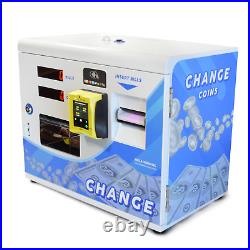 Dollar change machine + Nayax reader & Bill Validator exchange dollars to Coins