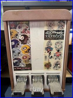 ESD Triple Head Sticker & Tattoo Vending Machine with 3 Coin Mechanisms