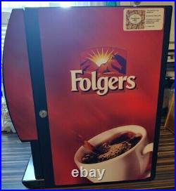 Folgers Progema Venus Coffee/Capp. Vending Machine AS6S Counter Coins Included