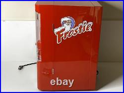 Frostie Root Beer Tabletop Mini Vending Machine Fridge Tested Works with Coins