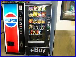 Glass Front Snack Vending Machine Refurb Crane National 148 Accept Coins/Bills