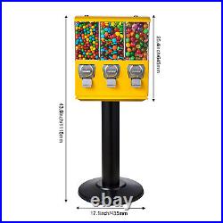 Gumball Machine Vending Coin Bank Vintage Candy Dispenser Stand Yellow