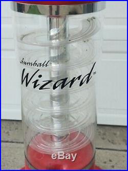 Gumball Wizard Spiral Gumball Machine, Almost 5' Tall, 25 Cents Coin Mechanism