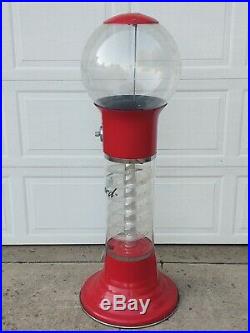 Gumball Wizard Spiral Gumball Machine, Almost 5' Tall, 25 Cents Coin Mechanism