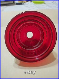 HOT NUT Peanut Machine RUBY RED Silver King GLASS TOP GLOBE Gumball Coin Op