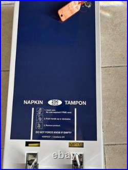 Hospeco Tampon&Napkin Dispenser 25¢ Coin/FREE Vend Commercial Bathroom Machine