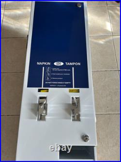 Hospeco Tampon&Napkin Dispenser 25¢ Coin/FREE Vend Commercial Bathroom Machine