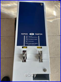 Hospeco Tampon&Napkin Dispenser 25¢ Coin/FREE Vend Commercial Bathroom Machine