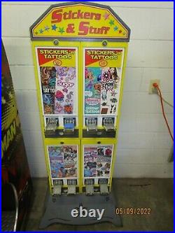 Impulse 8 column Sticker & Tattoo Bulk Vending Coin Operated Gum Ball Machine
