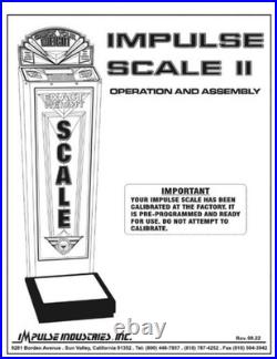 Impulse Industries Digital Coin Operated Weight Scale Vending Machine Arcade Impulse Industries Digital Coin Operated Weight Scale Vending Machine Arcade