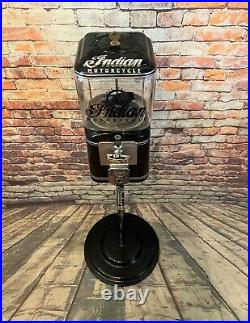 Indian Motorcycle vintage acorn coin op gumball machine man cave penny machine