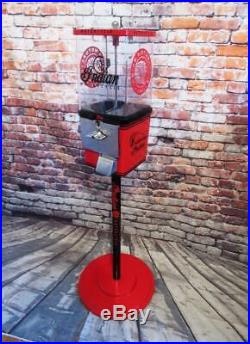 Indian Motorcycle vintage coin op gumball machine M&m dispenser + stand