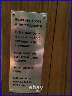 Irish Whiskey John Jameson Coin Operated Vending Machine Dispenser 1970's