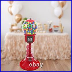 LM-110 Capsule Toy Vending Machine Coin Operated Clear Red Freestanding