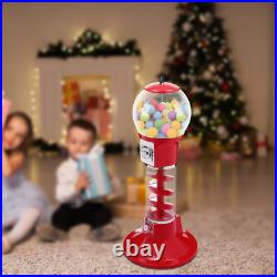 LM-110 Capsule Toy Vending Machine Coin Operated Clear Red Freestanding